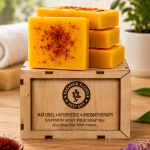 🌿 Kashmiri Saffron Goat Milk Soap