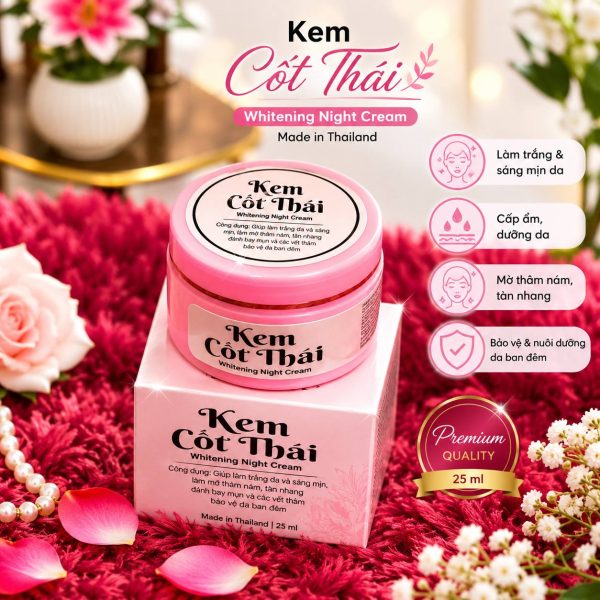 Kem Cốt Thái Whitening Night Cream – 25ml