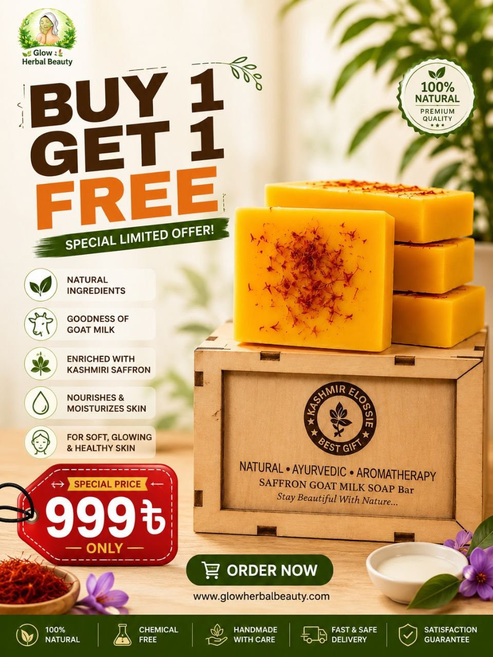 photo_2026-06-18_15-54-48 Kashmiri Saffron Goat Milk Soap - Image 1